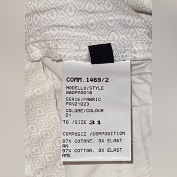 Eleventy White Casual Cotton Skinny Leg Pants NWOT 31 - Picture 9 of 12